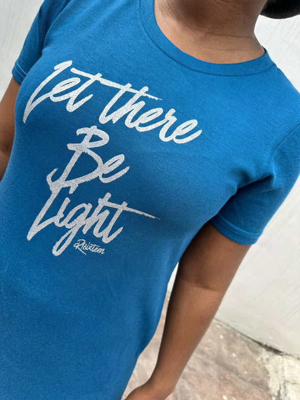 Let There Be Light | Blue | Midi Length T-Shirt Dress