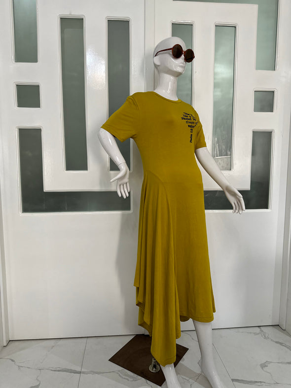 She is like a tree| Mustard Dress | Midi Length