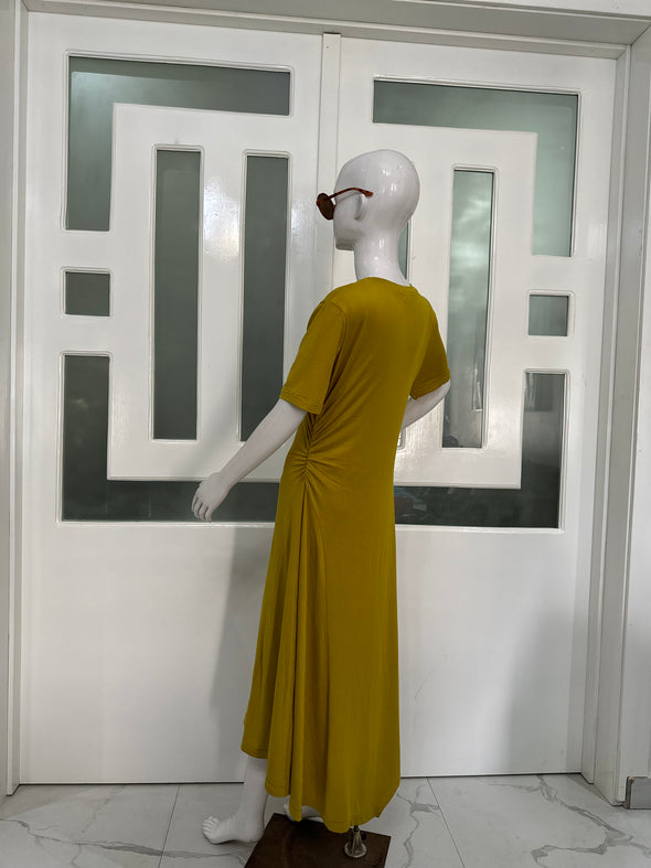 She is like a tree| Mustard Dress | Midi Length