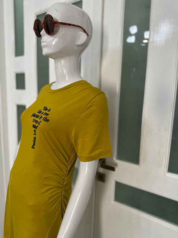 She is like a tree| Mustard Dress | Midi Length