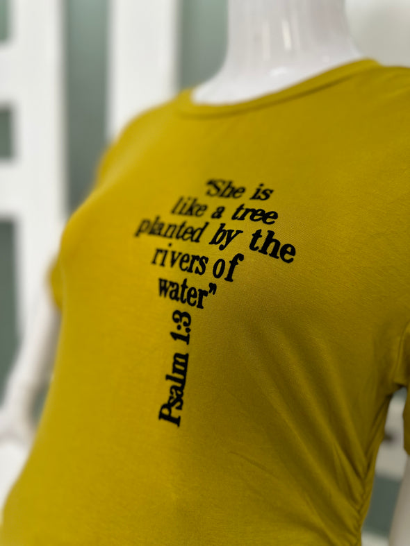 She is like a tree| Mustard Dress | Midi Length