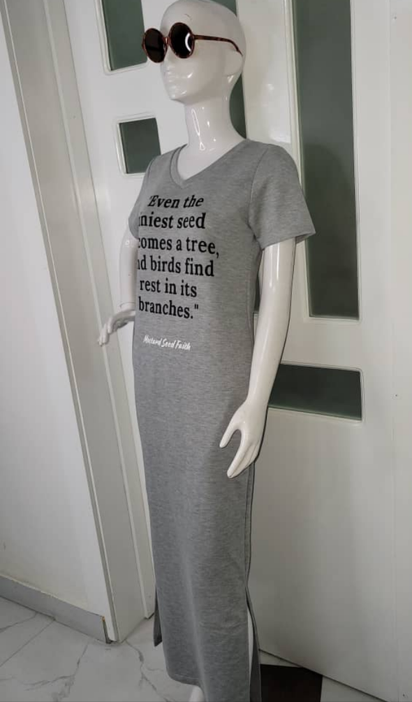 Mustard Seed | Grey Dress | Ankle Length