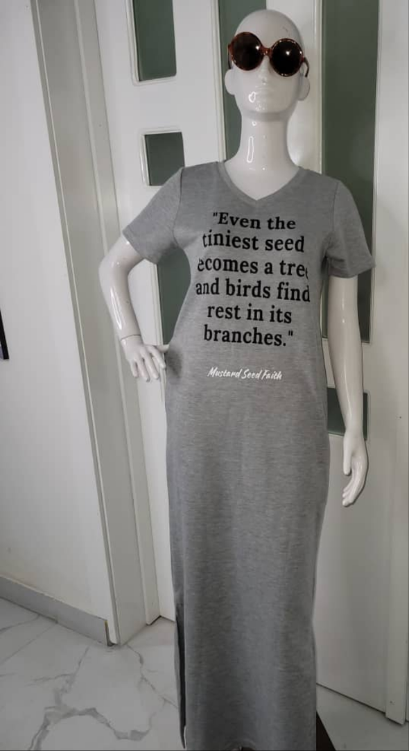 Mustard Seed | Grey Dress | Ankle Length
