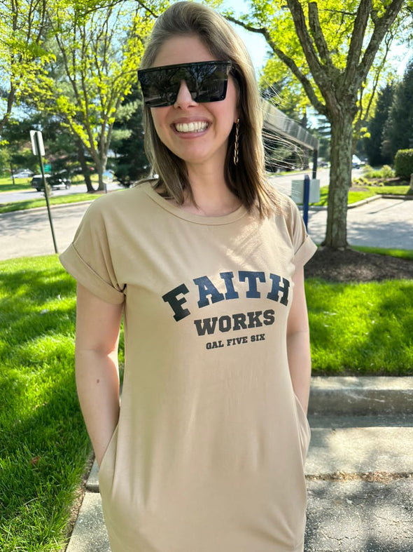 FAITH WORKS | CARTON BROWN DRESS | ANKLE LENGTH