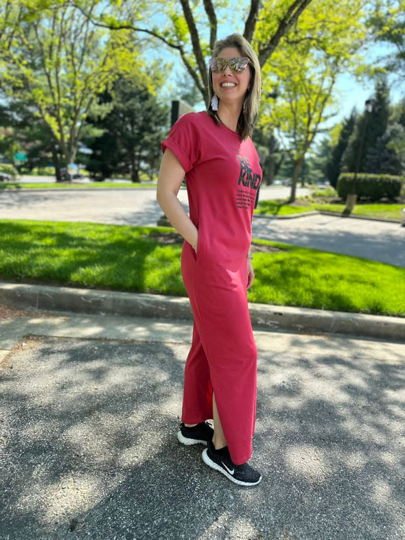 BE KIND | RED DRESS | ANKLE LENGTH