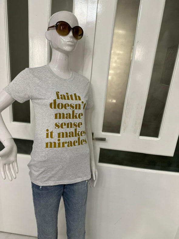 Faith | Heather White | Ladies Fitted T-shirt