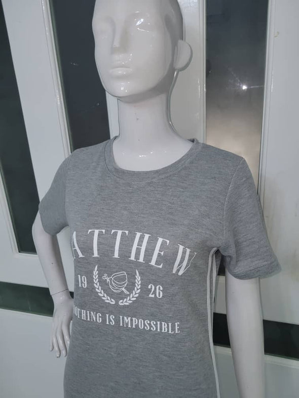 Nothing is impossible | Grey Dress | Ankle Length