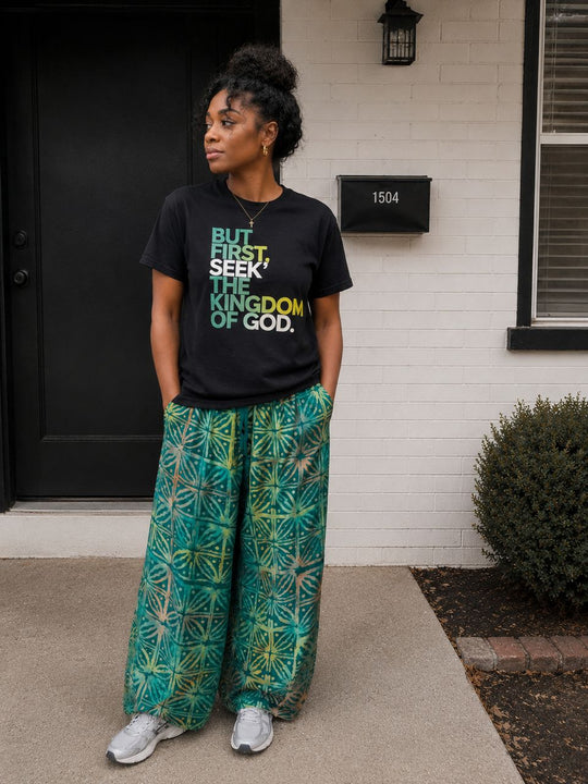 But First Seek | Black | Unisex Relaxed Fit T-Shirt