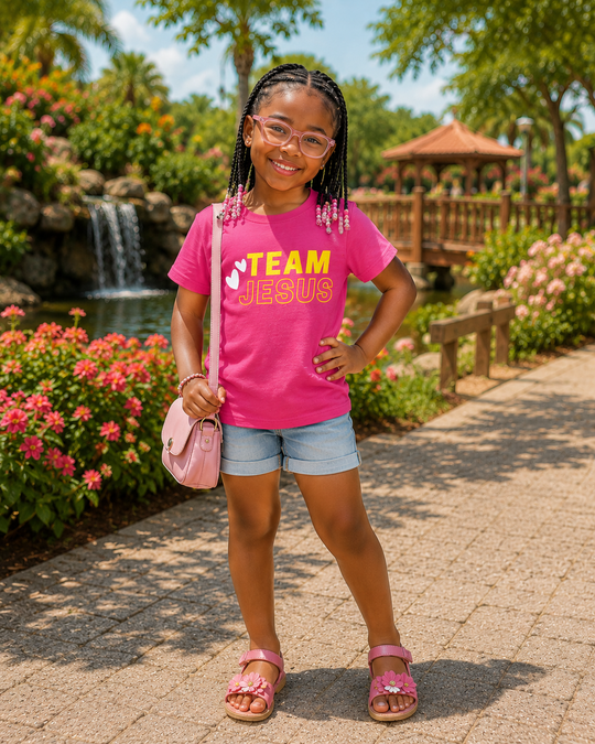 Team Jesus | Raspberry | Girls T-shirt