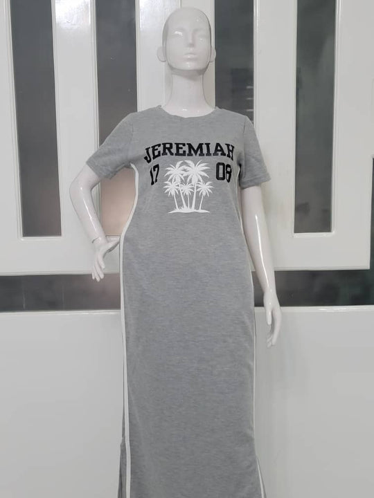 Jeremiah 17:8| Grey Dress | Ankle Length