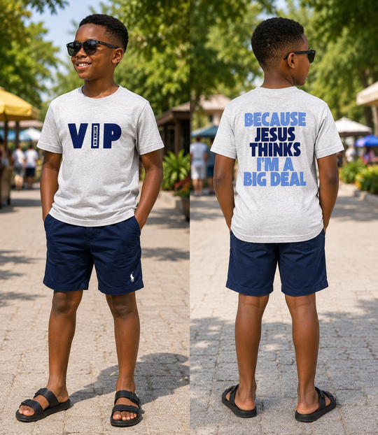 VIP | Heather White | Boys T-shirt