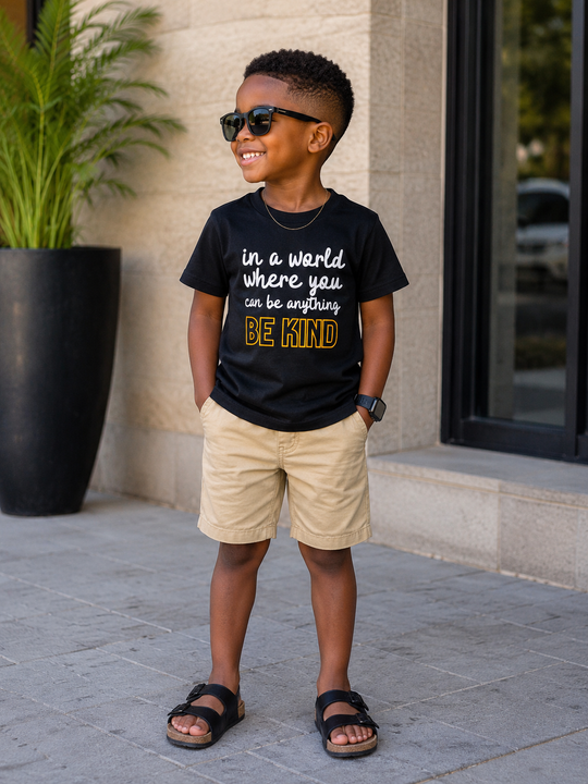 Boys Be Kind Black T-Shirt