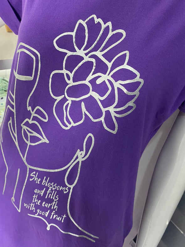 She Blossoms | Purple Dress | Ankle Length