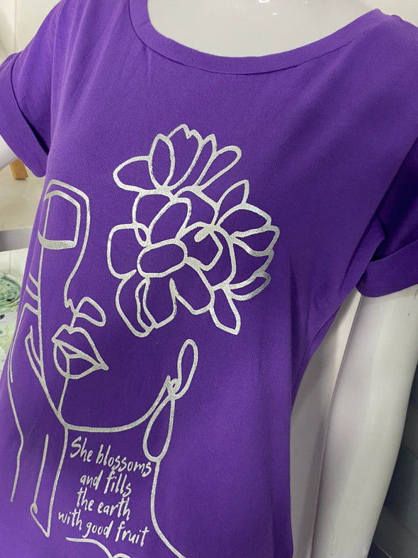 She Blossoms | Purple Dress | Ankle Length