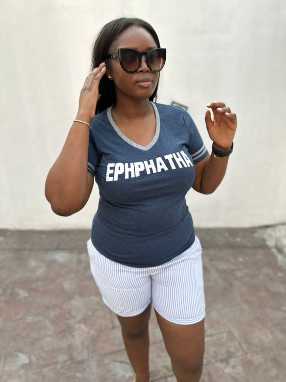 Ephphatha | Navy Blue | Ladies Relaxed Fit T-Shirt