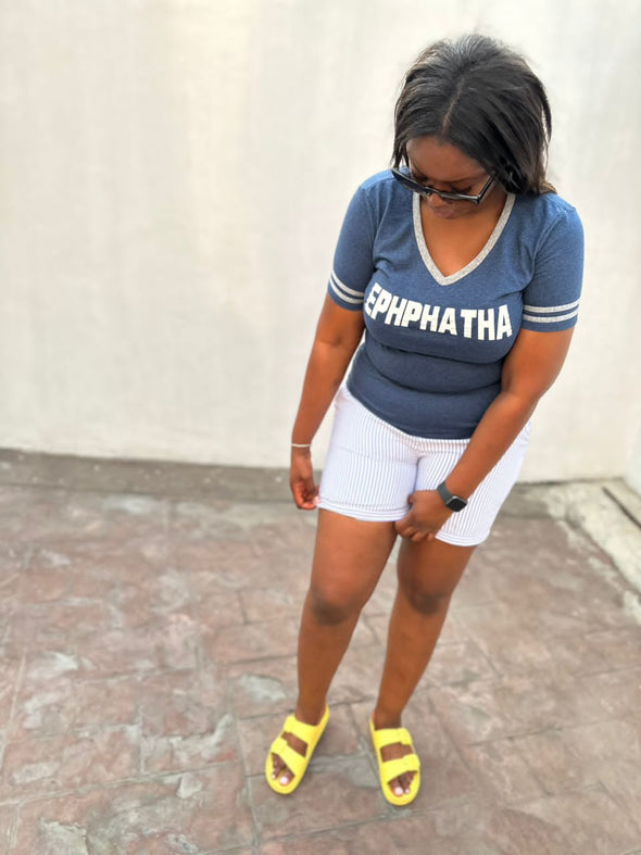 Ephphatha | Navy Blue | Ladies Relaxed Fit T-Shirt