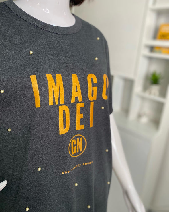 Image of God - IMAGO DEI | Long Tail Ladies Tee | Grey Heather | Relaxed Fit T-Shirt