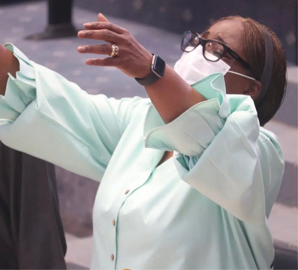 Light Shines | Mint Green Colour | Cotton Shirt Dress