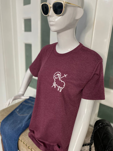 Unisex | The Lamb Maroon | Relaxed Fit T-Shirt