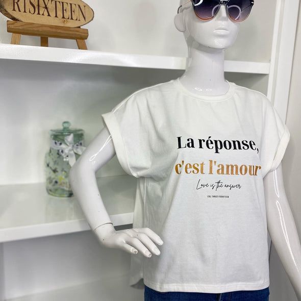Love is the answer | White | Relaxed Fit T-Shirt